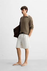 BUTTON KNIT T-SHIRT