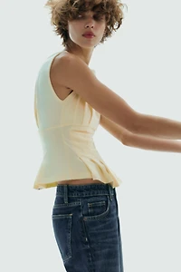 PLEATED ZIP TOP