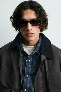 WAXED FINISH COMBINATION COLLAR JACKET
