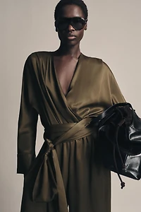 ZW COLLECTION SATIN EFFECT BLOOMER JUMPSUIT