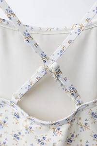 2-6 YEARS/ LACE TRIM FLORAL SWIMSUIT