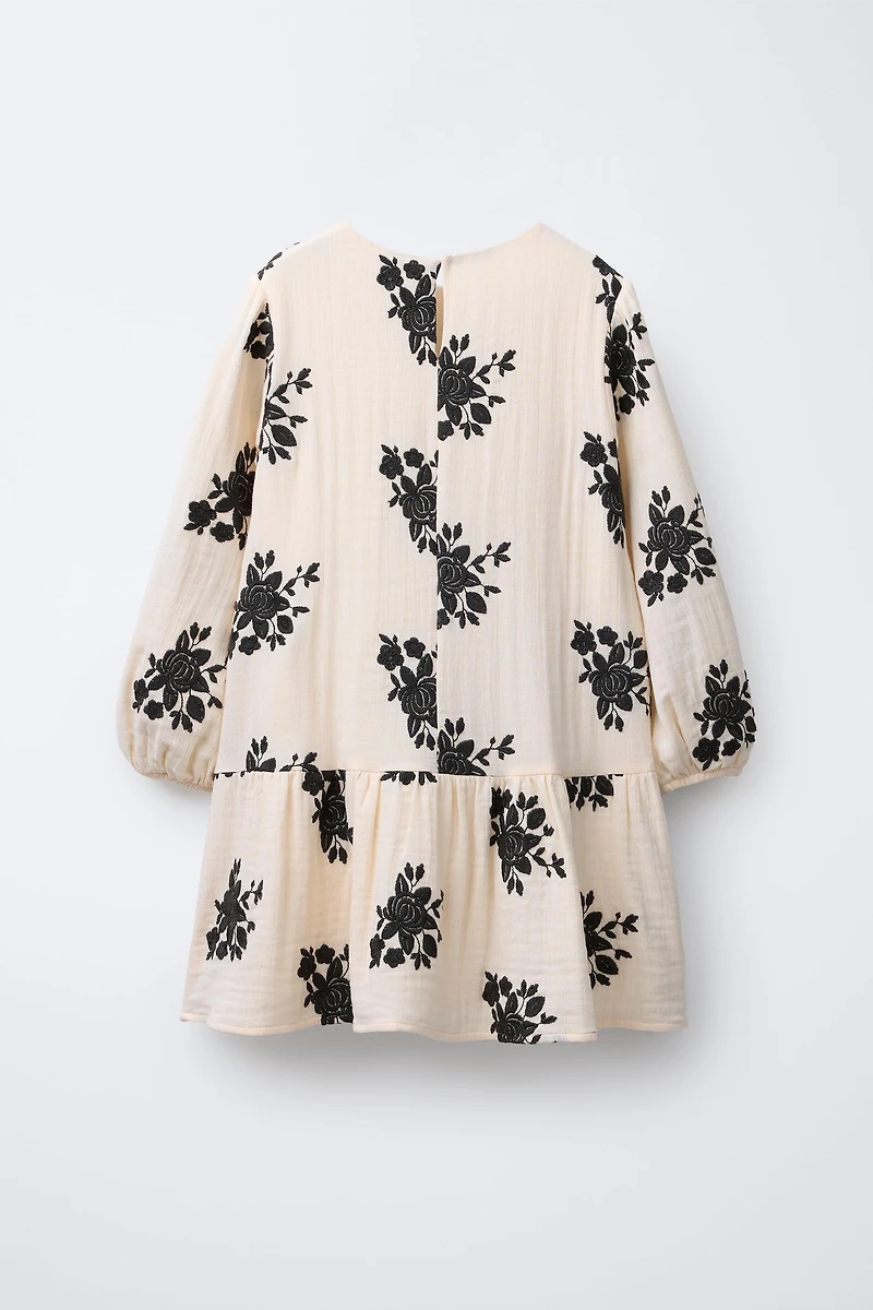 EMBROIDERED FLORAL DRESS