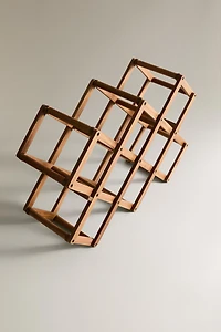 WOODEN BOTTLE STAND