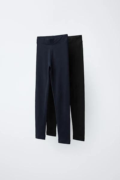 LOT DE DEUX LEGGINGS UNIS