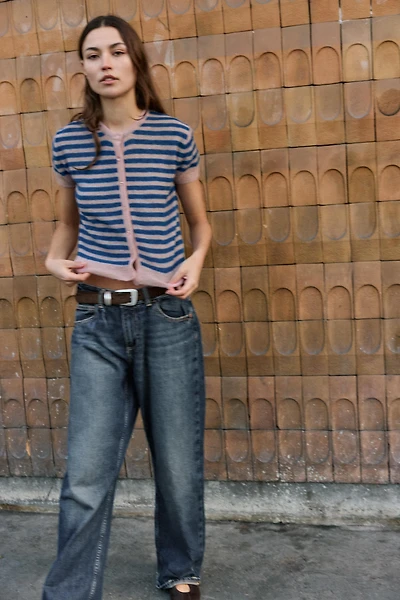 GILET AVEC LAINE RAYURES