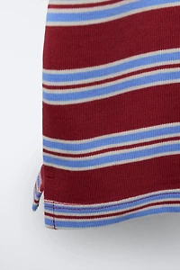 EMBROIDERED STRIPED T-SHIRT