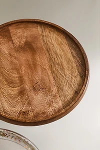 CHRISTMAS WOODEN CAKE DISH