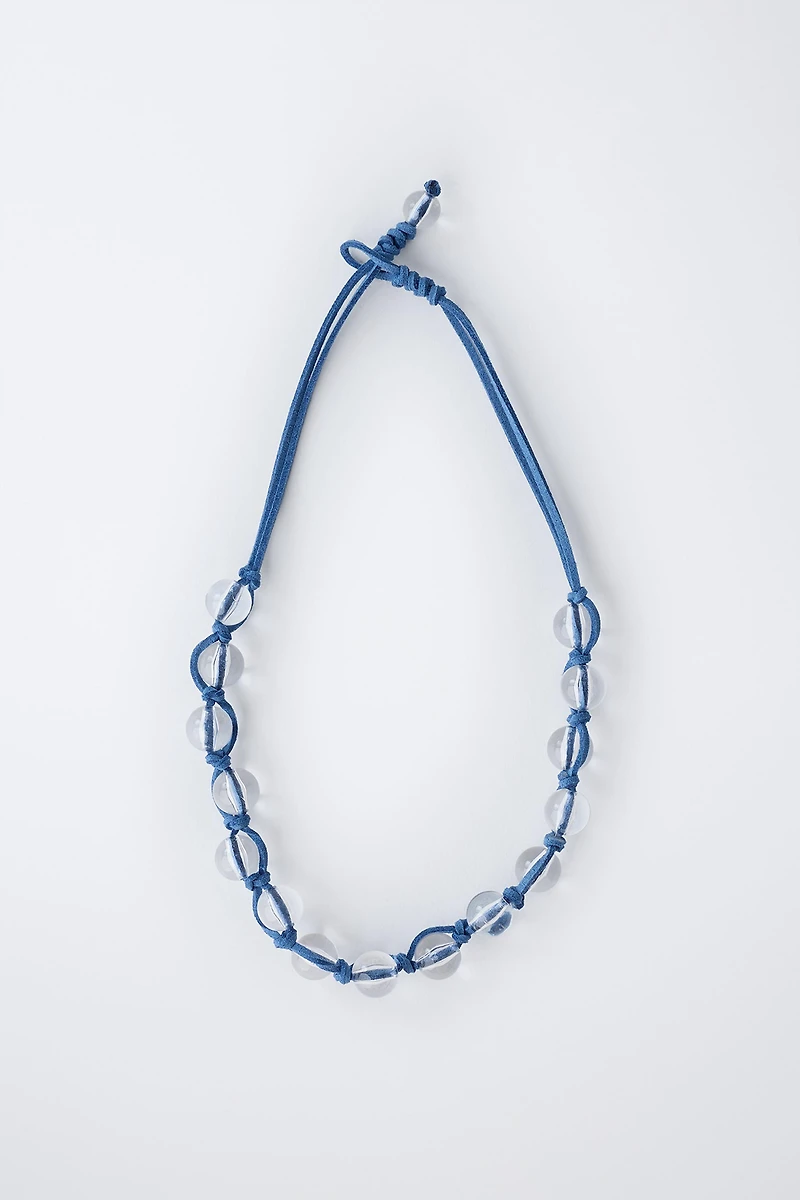 BEADED CORD NECKLACE