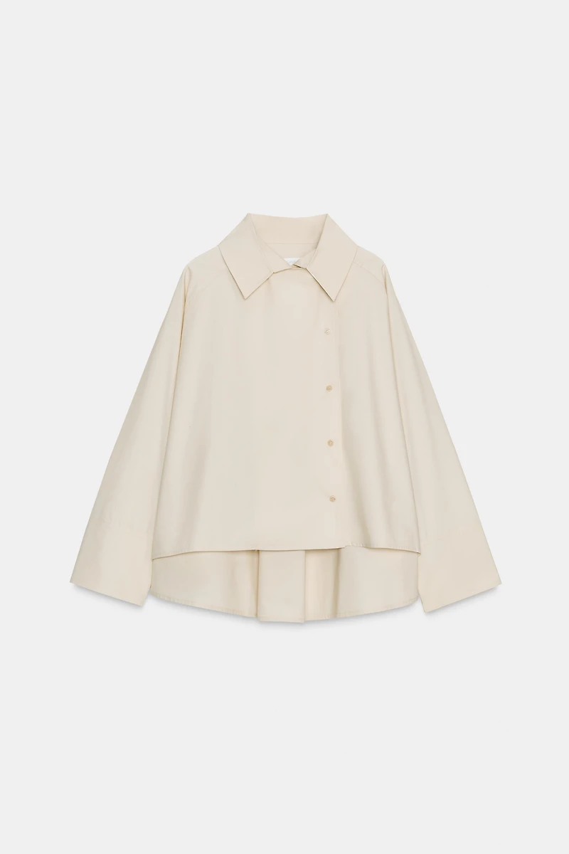 ZW COLLECTION OVERSIZED PLEATED SHIRT