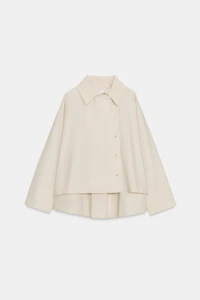 ZW COLLECTION OVERSIZED PLEATED SHIRT