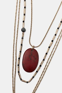 PACK OF 3 NECKLACES WITH STONES AND SPARKLES