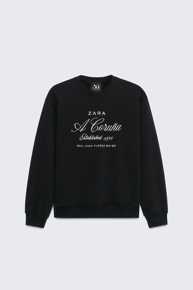 50TH ANNIVERSARY EMBROIDERED CREW NECK SWEATSHIRT