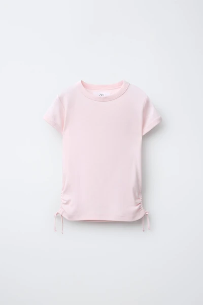 MODAL T-SHIRT WITH CUT OUTS AND BOWS