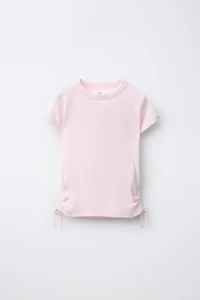 MODAL T-SHIRT WITH CUT OUTS AND BOWS