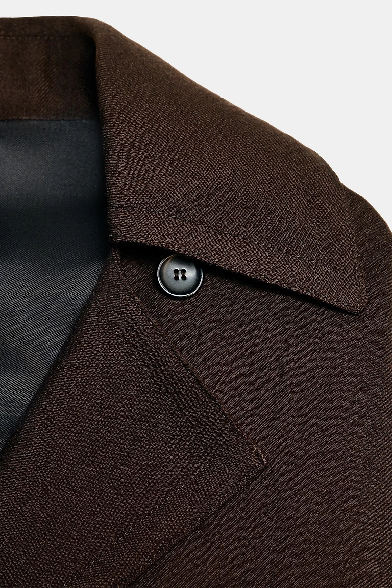FLOWY WOOL TRENCH COAT ZW COLLECTION LIMITED EDITION