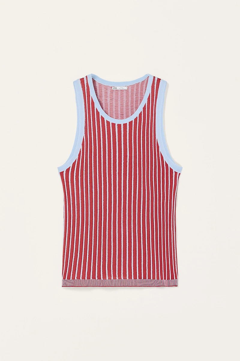 LIMITED EDITION STRIPED JACQUARD KNIT TANK