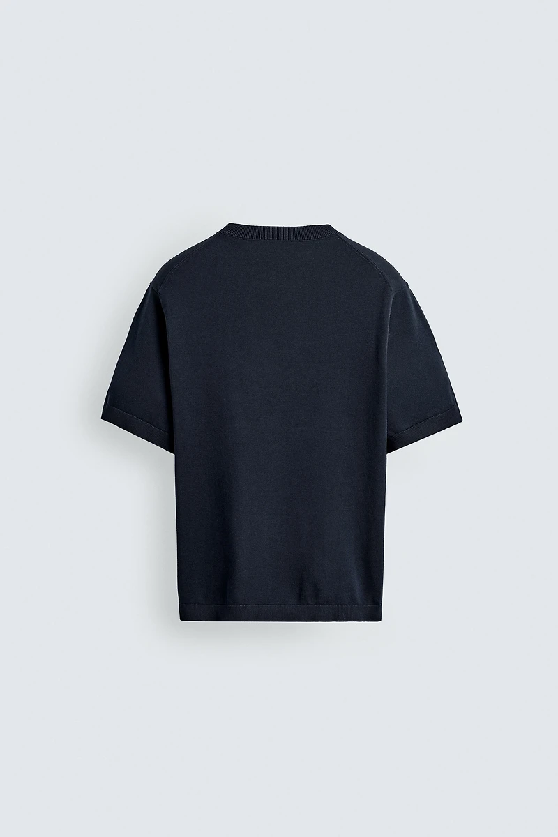 LIGHTWEIGHT COTTON KNIT T-SHIRT