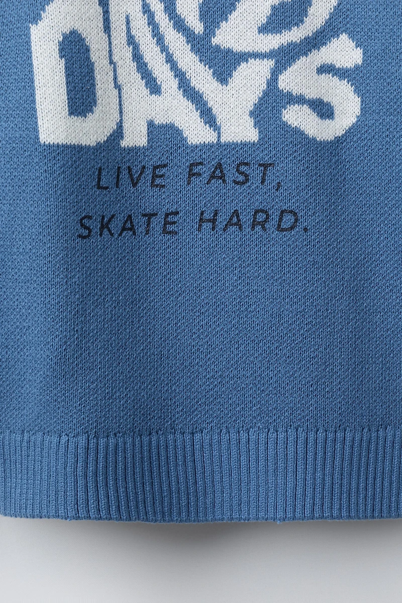 TEXT KNIT SWEATER