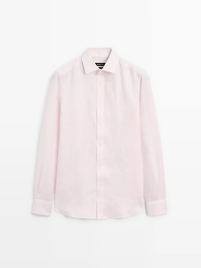 100% linen slim fit shirt
