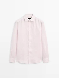100% linen slim fit shirt