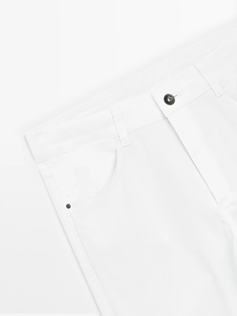 Faux jean slim texture légère