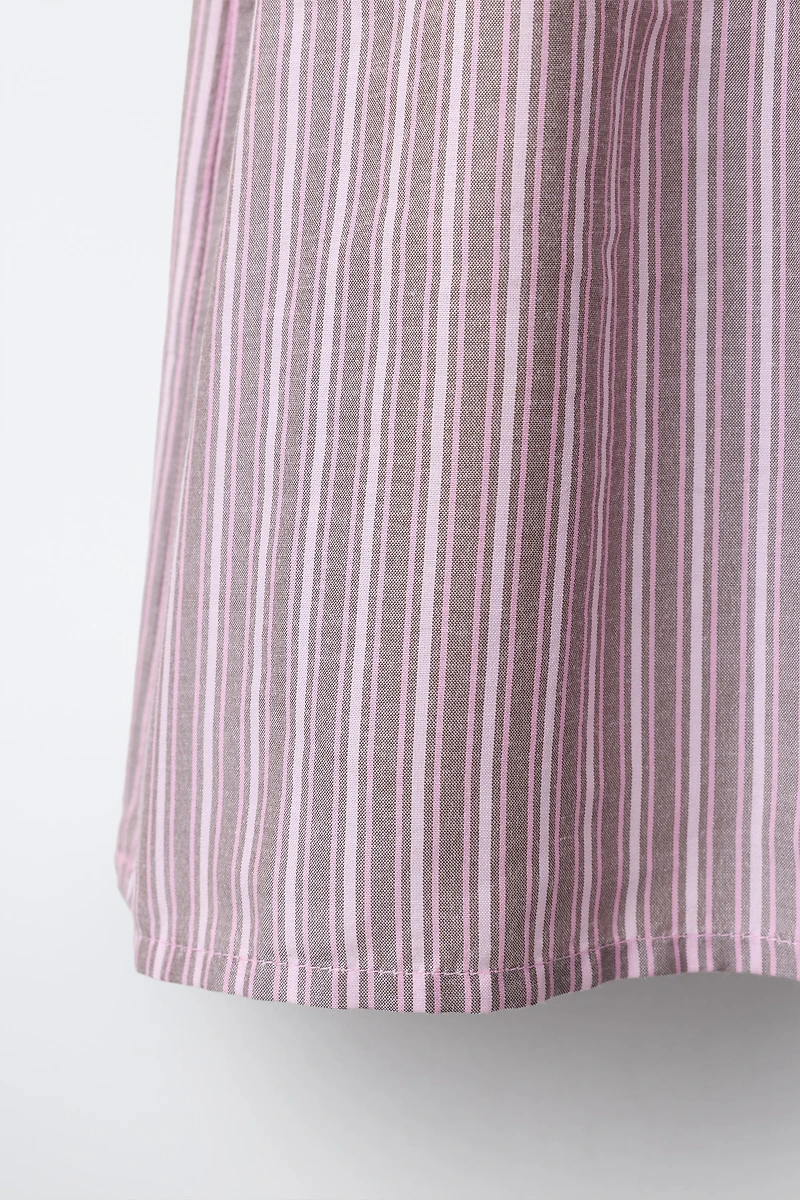 STRIPED TRIM DRESS