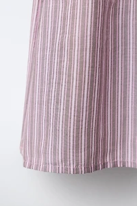 STRIPED TRIM DRESS