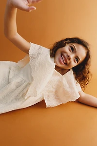 EMBROIDERED BUTTERFLY DRESS