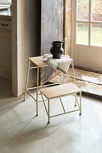 STOOL | TWO-STEP WOODEN LADDER