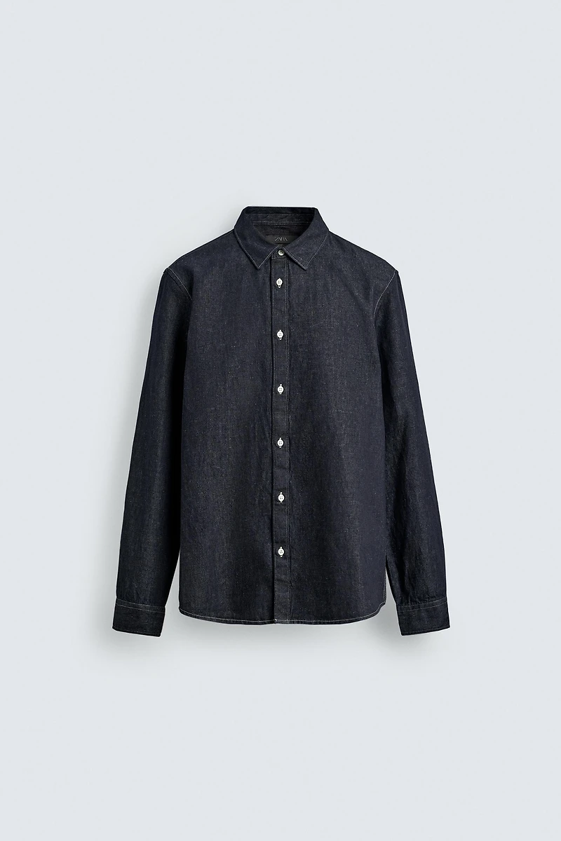 CHEMISE EN DENIM LÉGER COTON-LIN