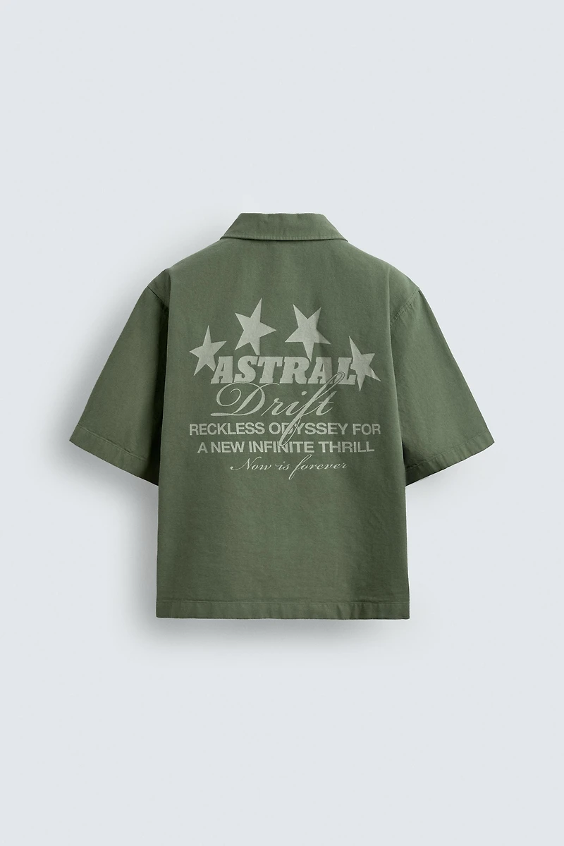 CHEMISE DÉLAVÉE IMPRIMÉ BIMATIÈRE