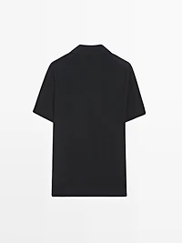 100% cotton knit polo sweater