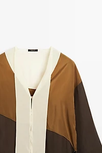 Tricolor flowing shirt