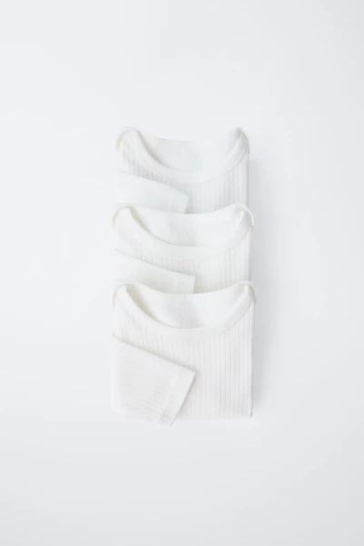 6 MONTHS-3 YEARS/ THREE-PACK OF LONG SLEEVE BODYSUITS