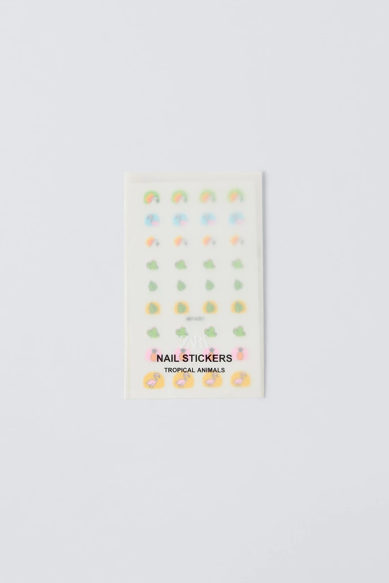 TROPICAL ANIMALS ZARA NAIL STICKERS