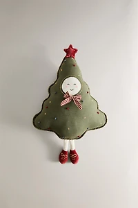 CHILDREN'S THROW PILLOW CHRISTMAS TREE