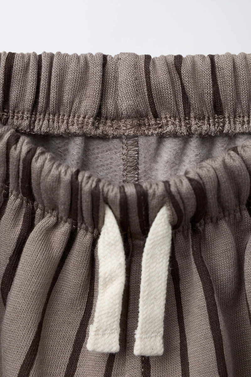 STRIPED PANTS WITH LABEL