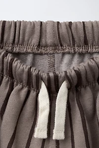 STRIPED PANTS WITH LABEL