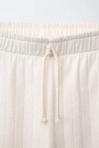 SWISS EMBROIDERED JACQUARD PANTS