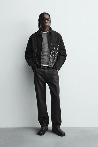 CROPPED SEQUIN JACKET