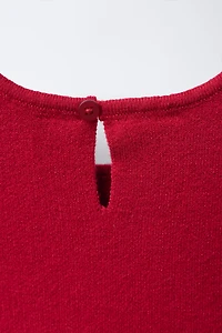 ROBE EN MAILLE AVEC NŒUDS VELOURS