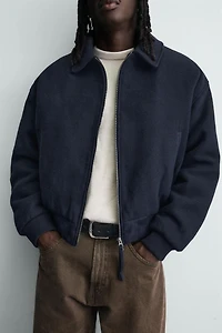 CROPPED FIT PADDED CLOTH JACKET