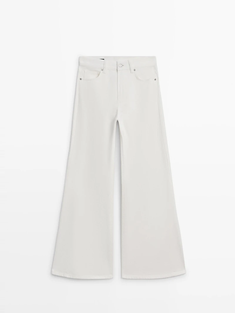 Jean flare taille haute