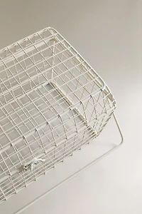 METAL STORAGE BASKET WITH HANDLES