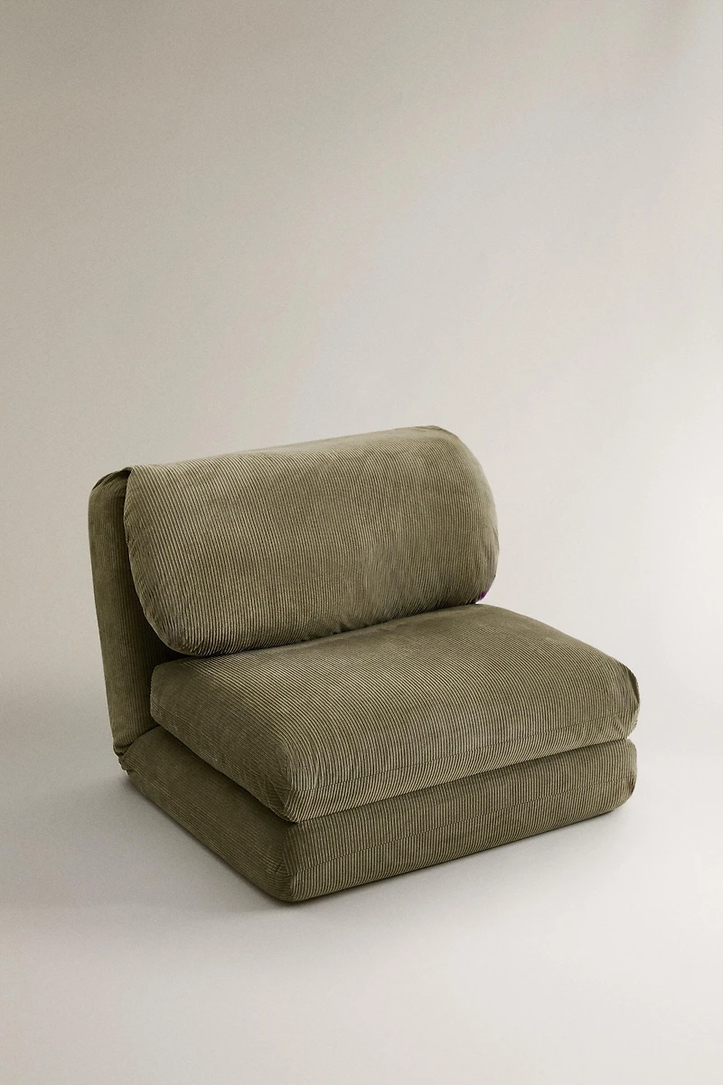 FAUTEUIL PLIANT INDIVIDUEL CORDUROY