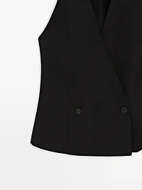 Gilet croisé avec boutons