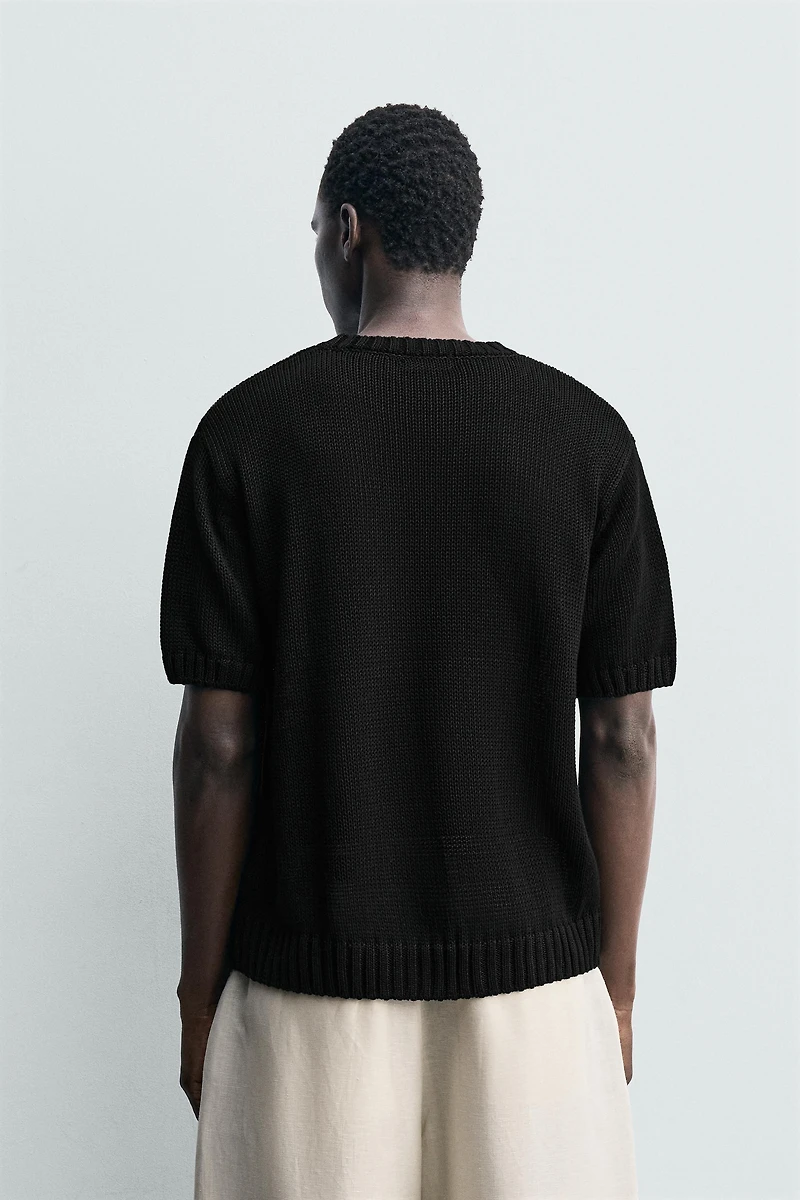 RELAXED FIT KNIT T-SHIRT