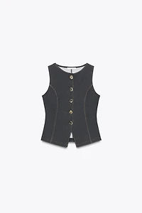 BUTTON VEST TOP