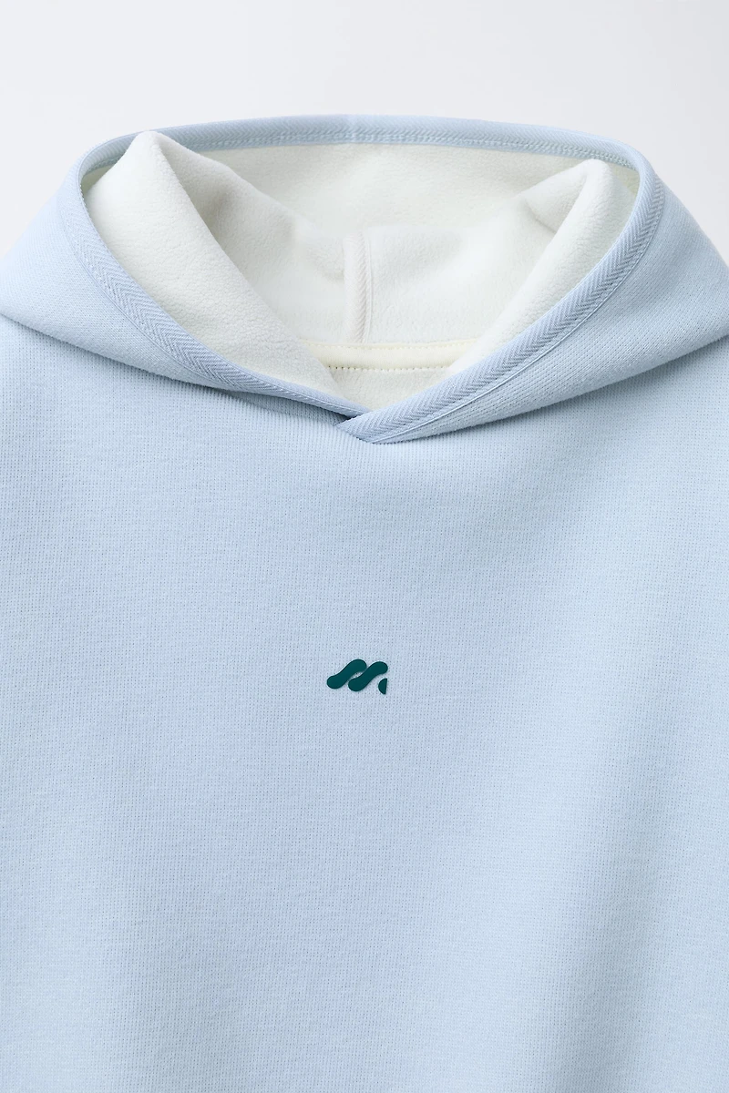 HOODIE FLEECE LINED WITH LOGO