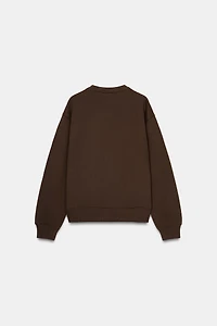 EMBOSSED BOW SWEATSHIRT